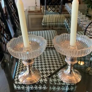 Set of 2 Glass candle insirts to dress up your christmas